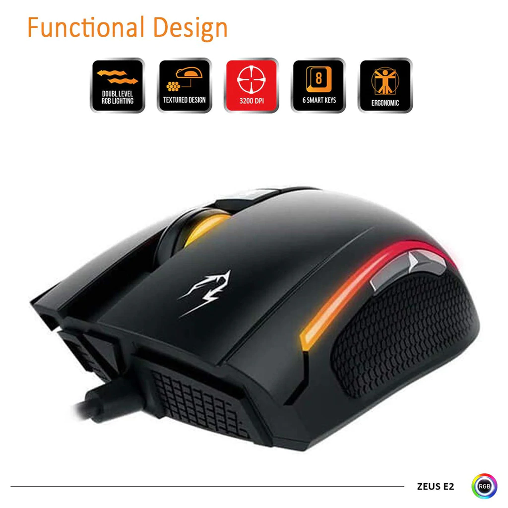 Gamdias ARES M2 Gaming Keyboard Zeus E2 Optical Gaming Mouse and MousePad Combo - Image 3